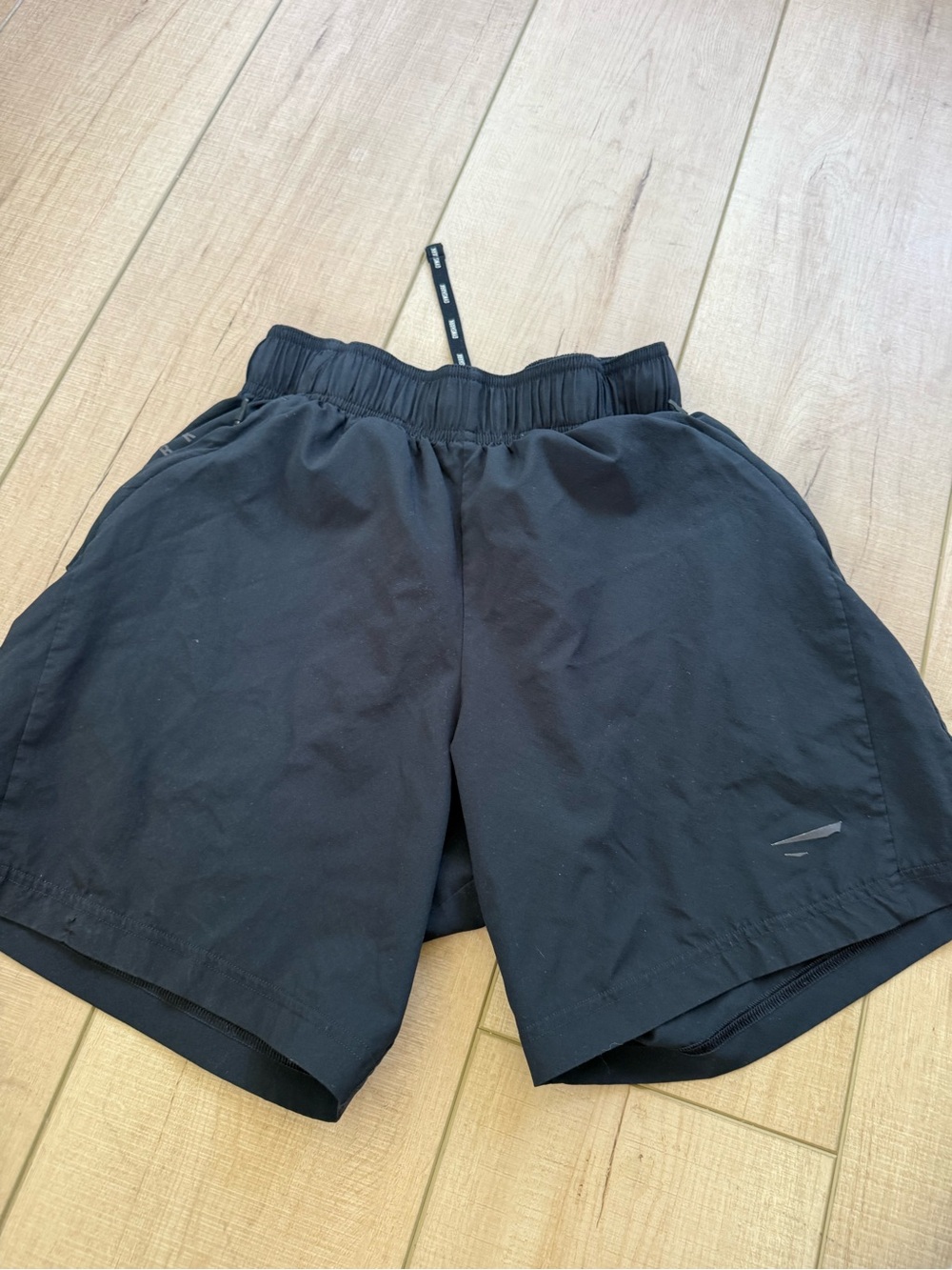 Gymshark Black Men's Athletic Shorts with Drawcord